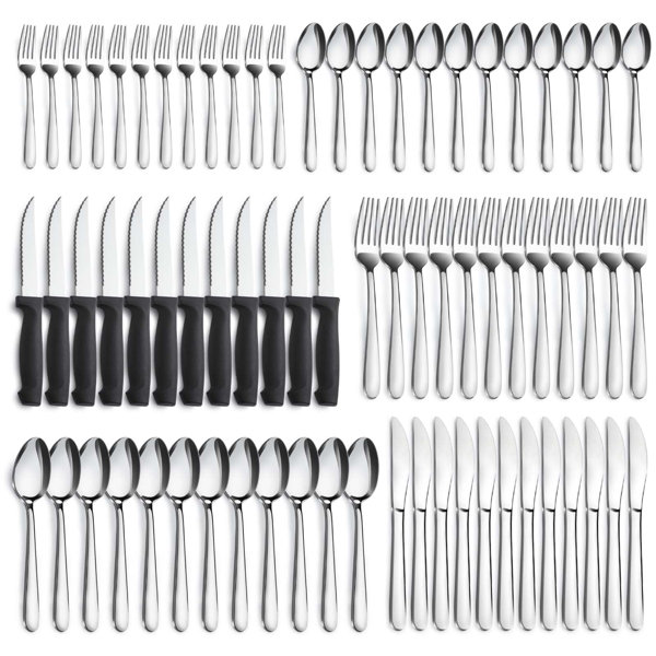 Lark Manor 72Piece Stainless Steel Flatware Set Elegant, Durable